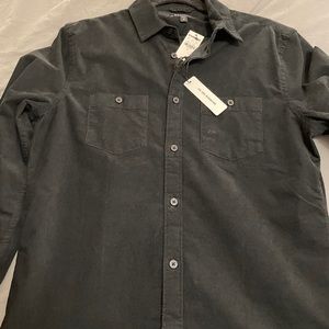 Express Men’s stretch slim black casual shirt